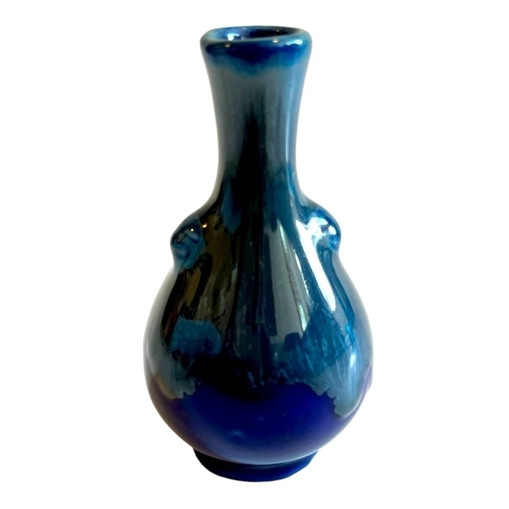 Vintage Ceramic Drip Glaze Pottery bud vase
